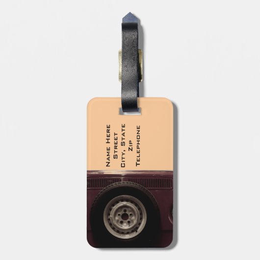 Vintage Ride Bagagelabel (Achterkant verticaal)