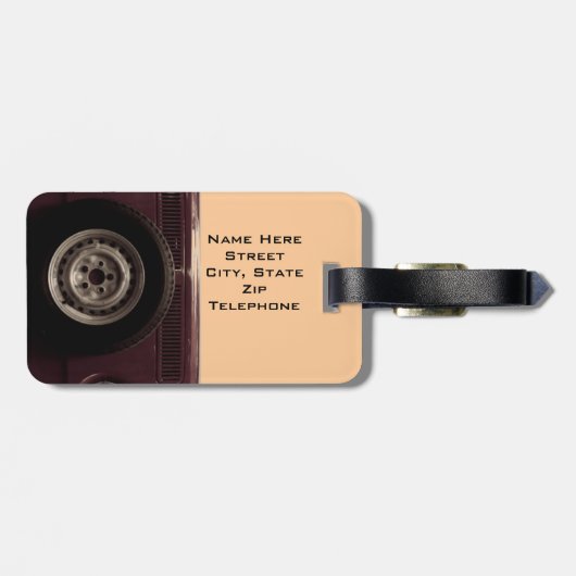 Vintage Ride Bagagelabel (Achterkant horizontaal)