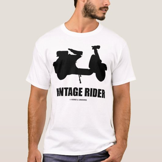 Vintage Rider (motorscooter) T-shirt (Voorkant)