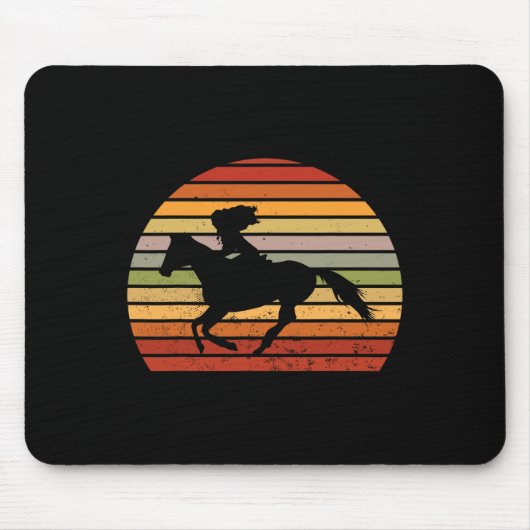 Vintage Riding Equestrian Gift Muismat (Voorkant)