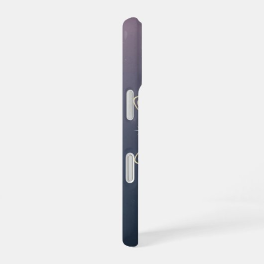 Vintage Ringed Planet iPhone 16 Hoesje (Rechterkant)