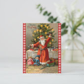 Vintage Ringing Bell Classic Kerstmis Feestdagenkaart (Staand voorkant)