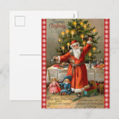 Vintage Ringing Bell Classic Kerstmis Feestdagenkaart (Voorkant / Achterkant)