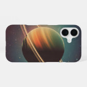 Vintage Ringplaneet iPhone 16 Hoesje (Achterkant horizontaal)