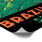 Vintage Rio Brazilië reisposter Poster (Hoek)