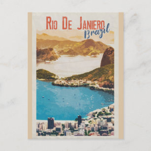 Vintage Río de Janeiro - Brazilië - Reis Briefkaart
