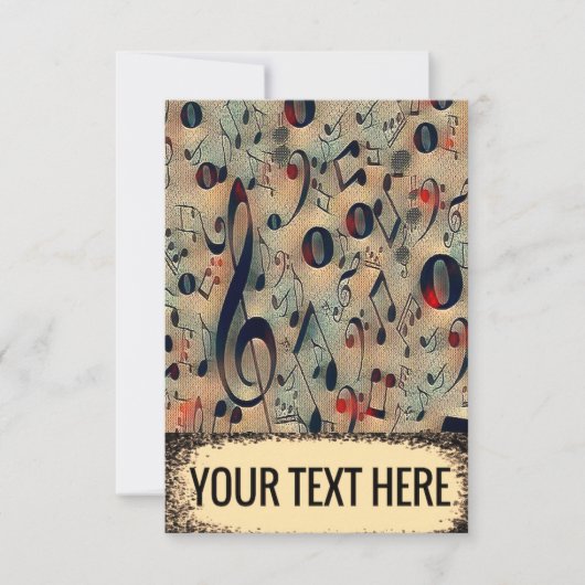 vintage ritme bedankkaart (Voorkant)