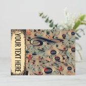 vintage ritme kaart (Staand voorkant)