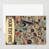 vintage ritme kaart (Voorkant / Achterkant)