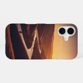 Vintage River at Sunset iPhone 16 Hoesje (Achterkant horizontaal)