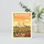 Vintage Riverside Briefkaart (Staand voorkant)