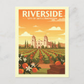 Vintage Riverside Briefkaart (Voorkant)
