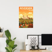 Vintage Riverside Poster (Thuiskantoor)