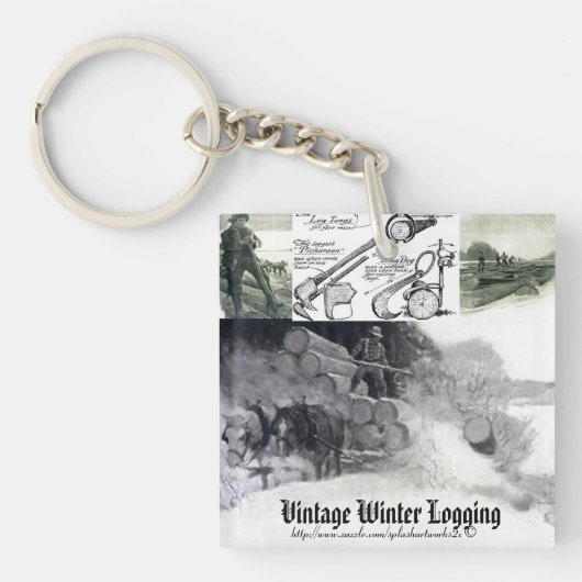 "Vintage Rivier Varkens" Sleutelhanger (voorkant)