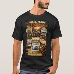 Vintage Road Trip Avontuur Herinnering Foto's voor T-shirt