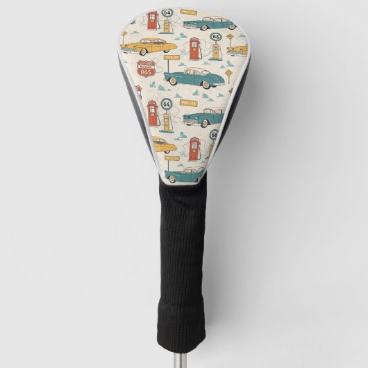 Vintage Road Trip Patroon (1) Golfheadcover (Voorkant)