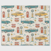 Vintage Road Trip Pattern (1) Cadeaupapier (Vlak)