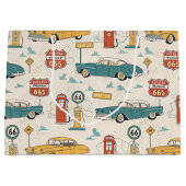 Vintage Road Trip Pattern (1) Groot Cadeauzakje (Voorkant)