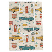Vintage Road Trip Pattern (1) Medium Cadeauzakje (Achterkant)
