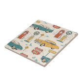 Vintage Road Trip Pattern (1) Tegeltje (Zijkant)