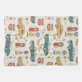 Vintage Road Trip Pattern (1) Theedoek (Horizontaal)