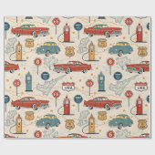 Vintage Road Trip Pattern (2) Cadeaupapier (Vlak)