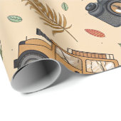 Vintage Road Trip Pattern (3) Cadeaupapier (Rol Hoek)