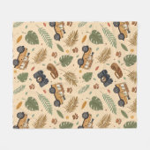 Vintage Road Trip Pattern (3) Fleece Deken (Voorkant (Horizontaal))