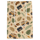 Vintage Road Trip Pattern (3) Medium Cadeauzakje (Achterkant)