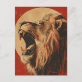 Vintage Roaring Lion  Briefkaart (Voorkant)