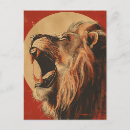 Vintage Roaring Lion  Briefkaart
