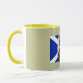 Vintage Robert Burns Portrait Saltire Mok (Links)