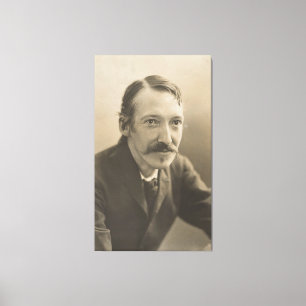 Vintage Robert Louis Stevenson Foto Portret Canvas Afdruk