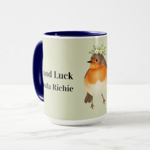 Vintage Robin Bird Bloemrijke Cottagecore Koffie Mok