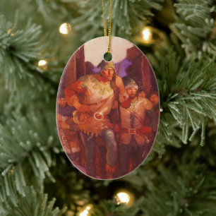 Vintage Robin Hood en zijn vrolijke vrienden door  Keramisch Ornament