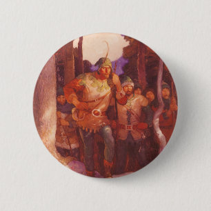 Vintage Robin Hood en zijn vrolijke vrienden door Ronde Button 5,7 Cm