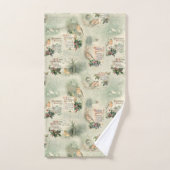 Vintage Robins en kerstgroeten Bad Handdoek (Handdoek)