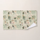 Vintage Robins en kerstgroeten Bad Handdoek (Handdoek)