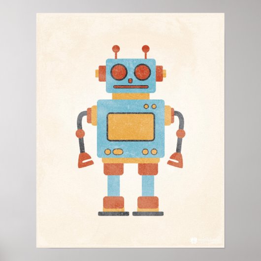 Vintage Robot Poster (Voorkant)