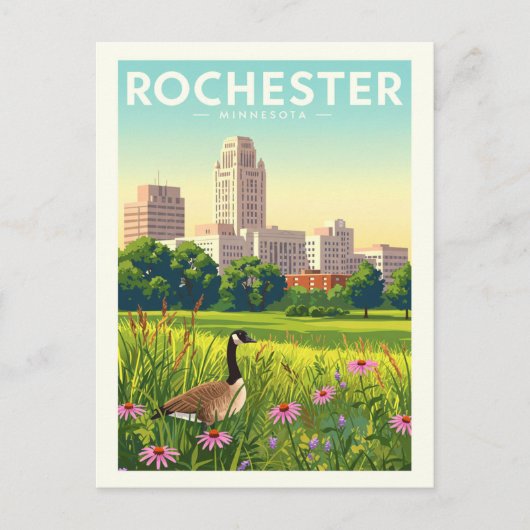 Vintage Rochester Minnesota Briefkaart (Voorkant)