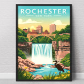 Vintage Rochester New York Poster