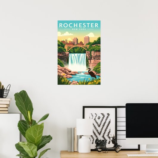 Vintage Rochester New York Poster (Thuiskantoor)