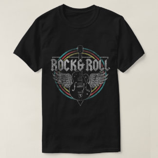 Vintage Rock & Roll Gitaar Kunst T-shirt