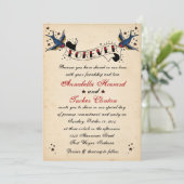 Vintage Rockabilly Tattoo Weddenschap Kaart (Staand voorkant)