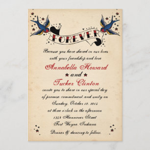Vintage Rockabilly Tattoo Weddenschap Kaart