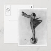 Vintage Rocket Lady Briefkaart (Voorkant / Achterkant)