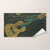 vintage rockgitarist kunstwerk handdoek (Handdoek)