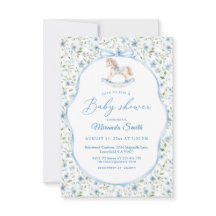Vintage Rocking Horse Boy Baby Shower 
