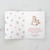 Vintage Rocking Horse Christmas Card (Binnen)