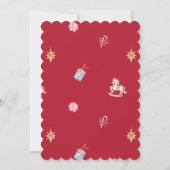 Vintage Rocking Horse Christmas Card Kaart (Achterkant)